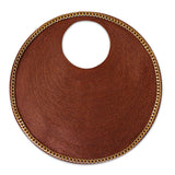 SOLO ESPRESSO Large Jute Bag With Gold Chain