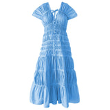 SRIKANDI Ruffle Maxi Dress in Princess Blue