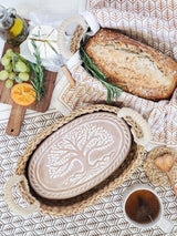 Bread Warmer & Basket - Tree of Life Oval