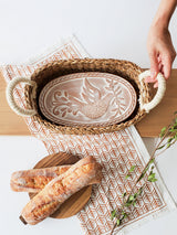Bread Warmer & Basket - Bird Oval