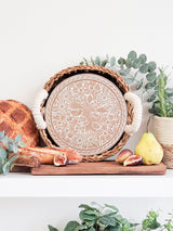 Bread Warmer & Basket - Garden Round