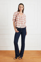 Chloe Shirt in Clay Plaid