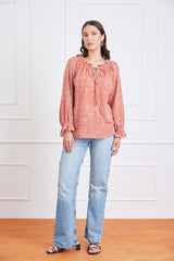 Esme Top in Saffron Dot