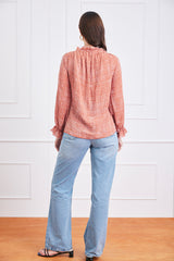 Esme Top in Saffron Dot