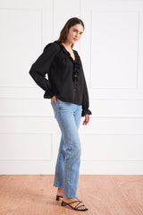 Long Sleeve Chloe Shirt in Black