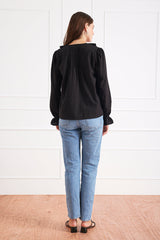 Long Sleeve Chloe Shirt in Black