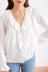 Long Sleeve Chloe Shirt in Off White