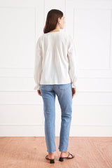 Long Sleeve Chloe Shirt in Off White