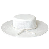 TATAMI Linen Jute Hat in Off White