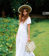 TATAMI Linen Jute Hat in Off White