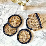 Coasters With Holder (Set of 4)