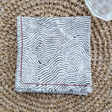 Cocktail Napkins Waves (Set of 4)