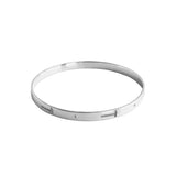 Hammer Bangle With Alternating Diamonds