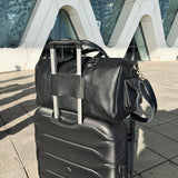 Woven Leather Weekender Bag