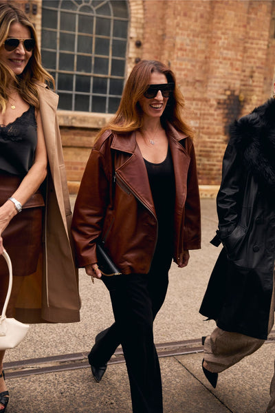 West 14th | New Yorker Oversized Motor Jacket – Vintage Chocolate