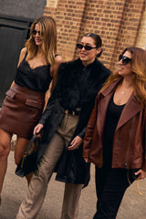 Delmar Skirt - Vintage Chocolate Leather