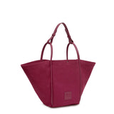 Fifth Avenue Tote Shoulder Bag Burgundy Canvas & Leather