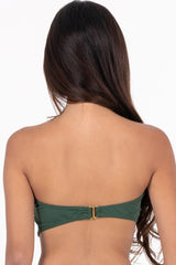 Ziemia Ruched Bikini Top Moss