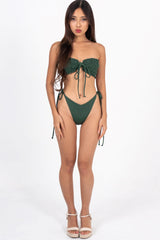 Ziemia Ruched Bikini Top Moss
