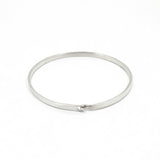 Minimalist Band Bracelet Skinny Flat  - Sterling Silver