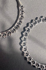 Calla Hoops Silver Medium