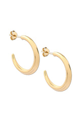 Crescent Hoops Gold Medium