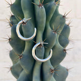 Crescent Hoops Silver Large