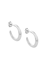 Crescent Hoops Silver Small