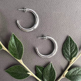 Crescent Hoops Silver Large
