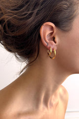 Crescent Hoops Gold Large