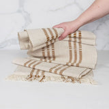 Neutral Amber Brown Handwoven Table Runner