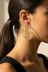 Iris Hoops Gold Large
