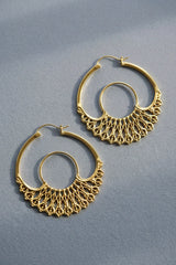 Iris Hoops Gold Medium