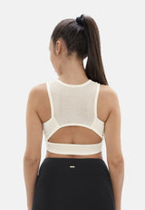 Boston  - Open Back Bra Top - Powder
