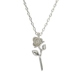 Devotion Rose Necklace in Sterling Silver