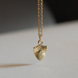 Shield Necklace - 14K Yellow Gold