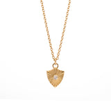 Shield Necklace - 14K Yellow Gold