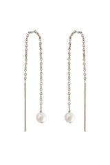 Paloma Pearl Threaders Silver