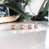 Pyramid Studs Rose Gold