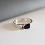 Debbie Dualis Onyx Ring - Sterling Silver