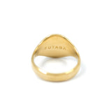 Sad Face Signet Ring - 14K Yellow Gold