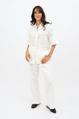 Seville  - Short Sleeves Shirt - Porcelain