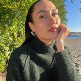 Crescent Hoops Silver Small