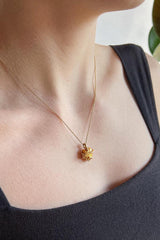 Wise Heart Charm Necklace Gold