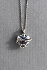 Wise Heart Charm Necklace Silver