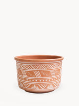 Hand Etched Terracotta Pot - Large - ourCommonplace