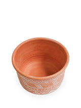 Hand Etched Terracotta Pot - Large - ourCommonplace