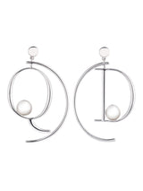 Q+D HALF HOOP EARRINGS SILVER - ourCommonplace