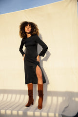 Nina Dress / Black Silk - ourCommonplace