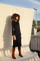 Nina Dress / Black Silk - ourCommonplace